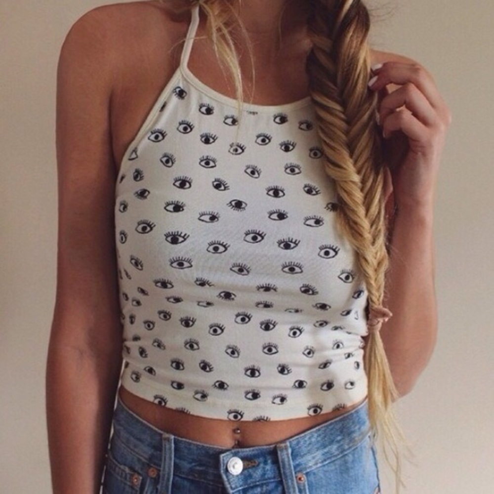 Brandy Melville Halter Tank Eyes